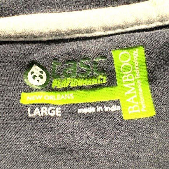 TASC Performance Shirt Mens Iron Heather Short Sleeve Stretch Bamboo Crewneck L - Picture 2 of 7